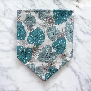 DOG Bandana - Blue Monstera - Size L Large